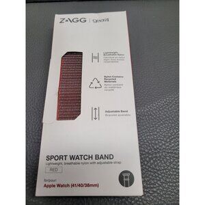 New Zagg Gear4 Sport Watch Band Apple Red 41/40/38mm Sealed Box